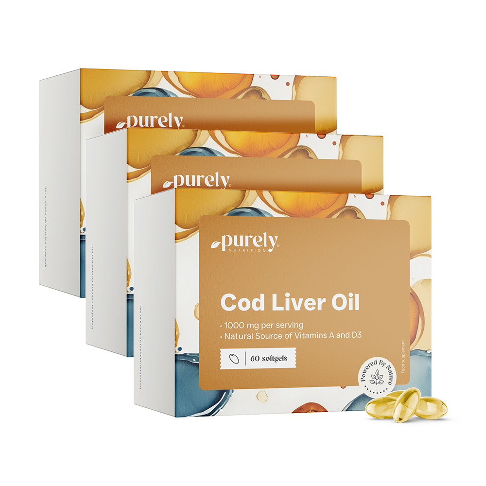 3x Масло от треска (минтай) 1000 мг, общо 180 меки капсули