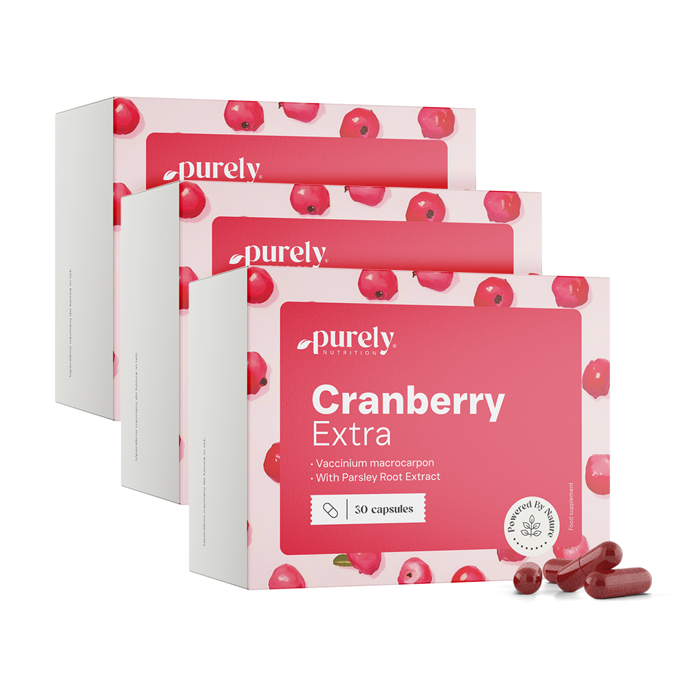 3x Cranberry Extra – екстракт от червена боровинка и магданоз, общо 90 капсули