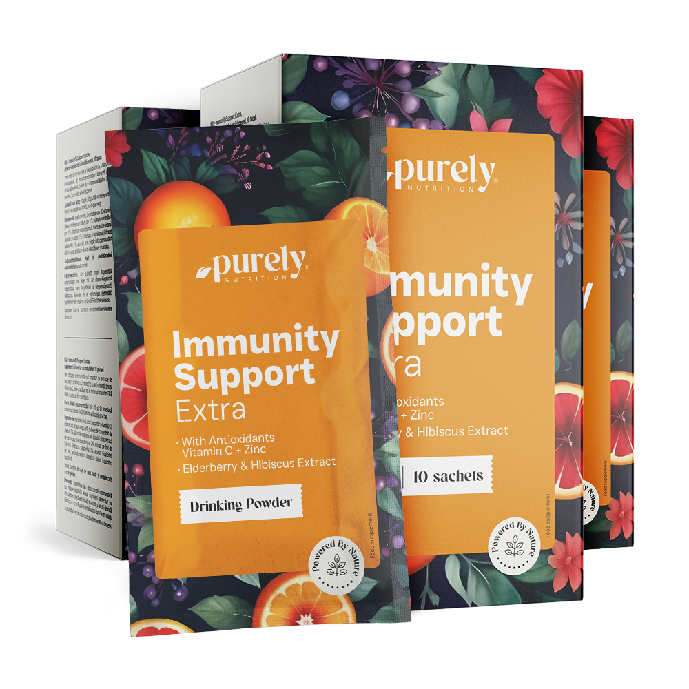 3x ImmunitySupport Extra – прах за приготвяне на напитка, общо 30 сашета