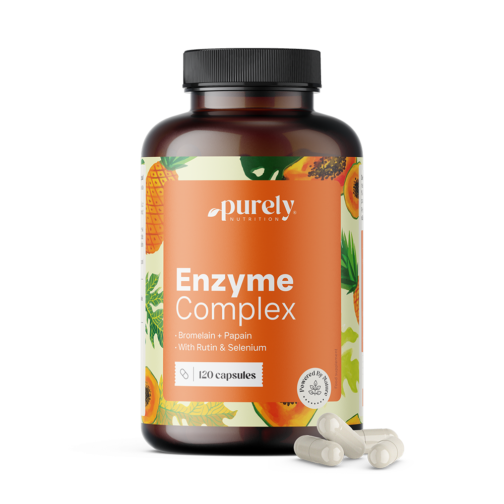 Комплекс от ензими - смес от бромелаин и папаин, 120 капсули
